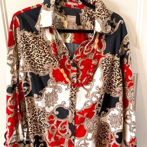 Chico's Shirt with matching Necklace